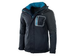 Zimní bunda Unisex Bicco černo-tyrkysová - Hi-tec