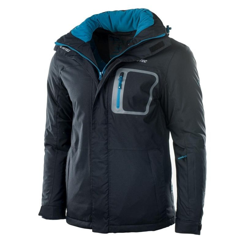 Zimní bunda Unisex Bicco černo-tyrkysová - Hi-tec - Dámské oblečení bundy