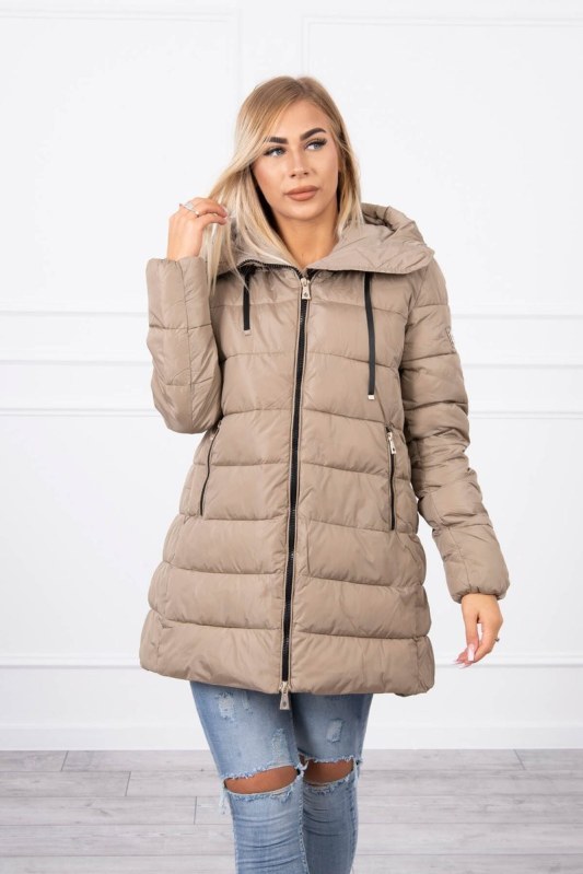 Prošívaná zimní bunda FIFI Cindy beige - Dámské oblečení bundy