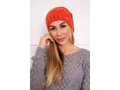 Čepice s fleecem Justyna K253 červená