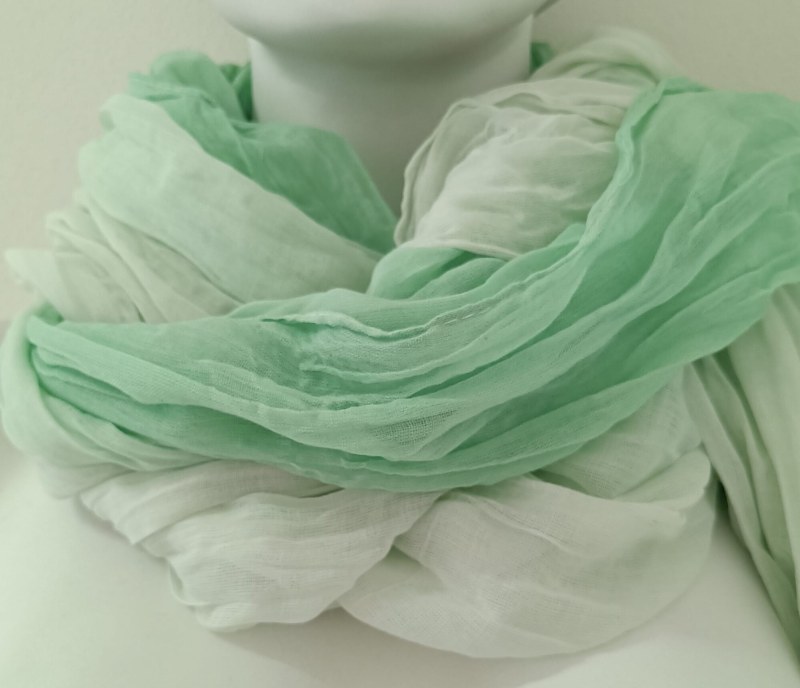 Dámská šálá zelená/ombre - FPrice - Dámské oblečení doplňky čepice, rukavice a šály