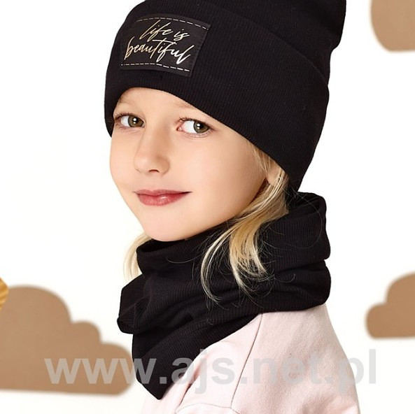 Dívčí/chlapecká komínová šála AJS 49-213 - Dámské oblečení doplňky čepice, rukavice a šály