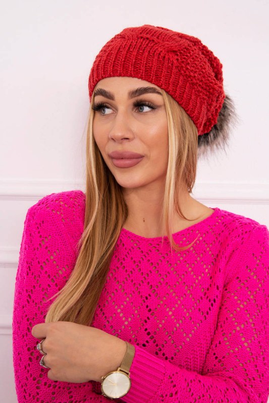 Fleecová čepice Sandra K210 raspberry - Dámské oblečení doplňky čepice, rukavice a šály