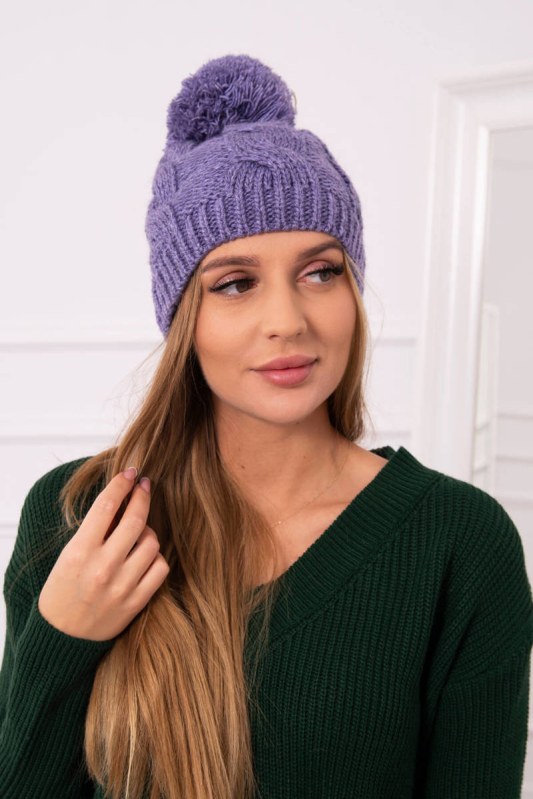 Stefania fleecová čepice K278 fialová - Dámské oblečení doplňky čepice, rukavice a šály