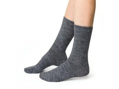 Hřejivé ponožky Alpaka 044 šedé s vlnou