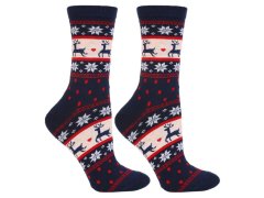 Ponožky Norvegia modré s norským vzorem