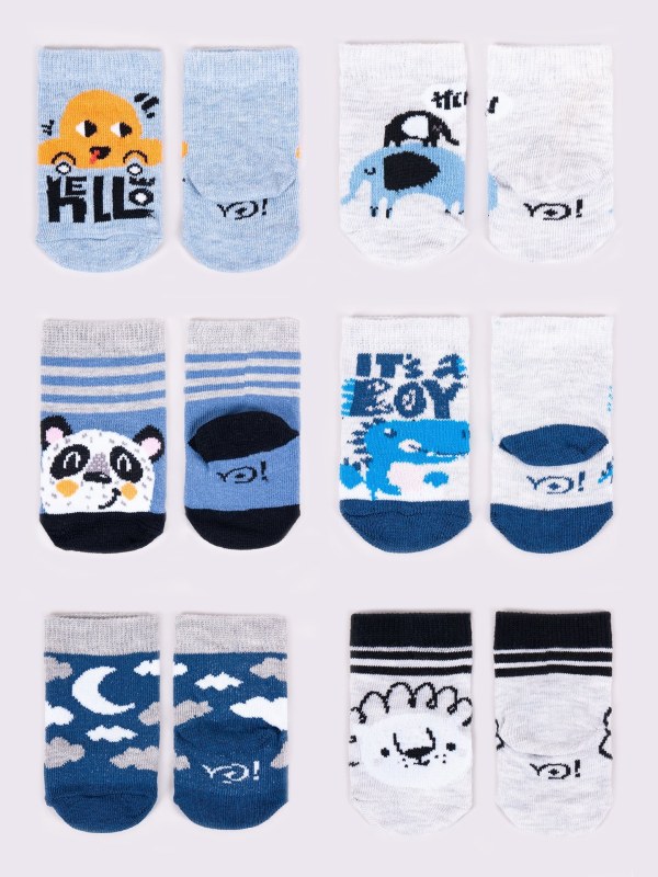 Chlapecké bavlněné ponožky 6-pack SKA-0123C-AA00 vícebarevné - Yoclub - ponožky