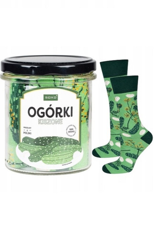 Ponožky SOXO ve sklenici - Kvašené okurky - Dámské oblečení doplňky ponožky