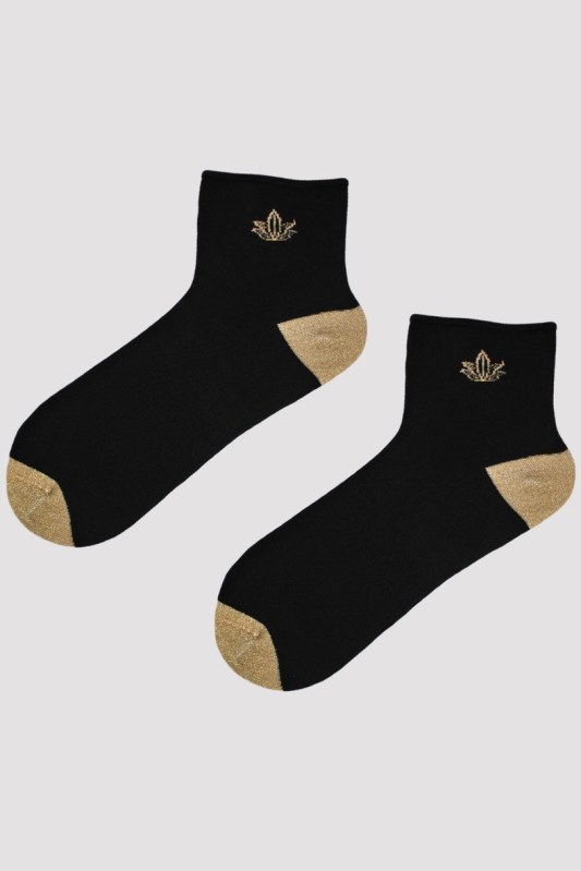 Dámské ponožky s lurexovým vzorem SB028 - Dámské oblečení doplňky ponožky