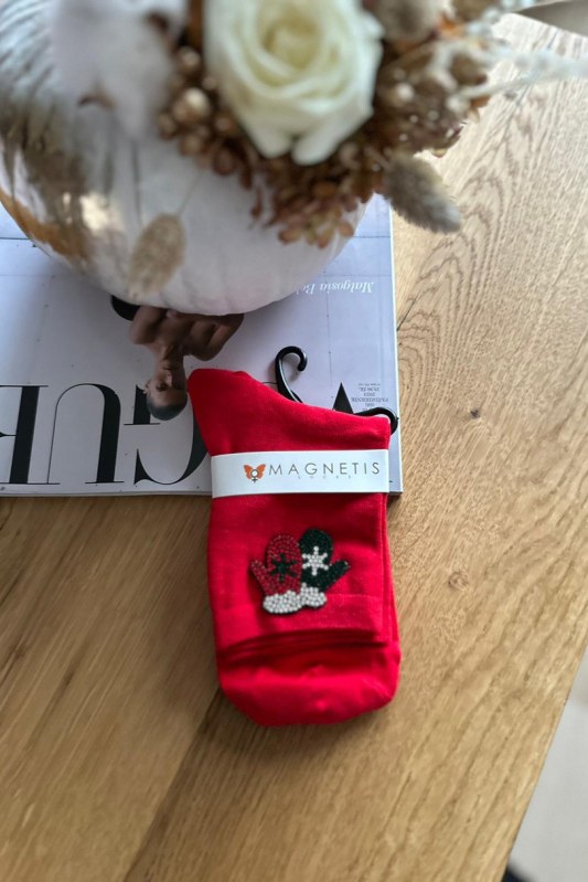 Dámské vánoční ponožky - Rukavičky - Dámské oblečení doplňky ponožky