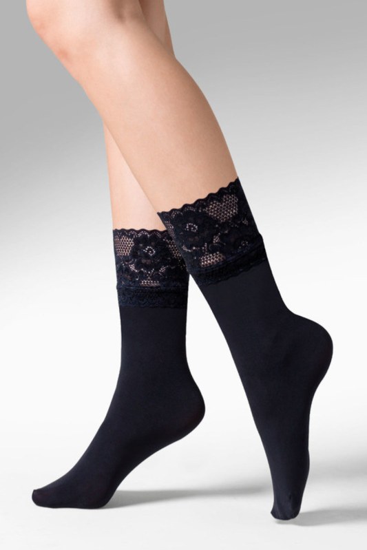 Dámské ponožky s krajkou NINA - Dámské oblečení doplňky ponožky
