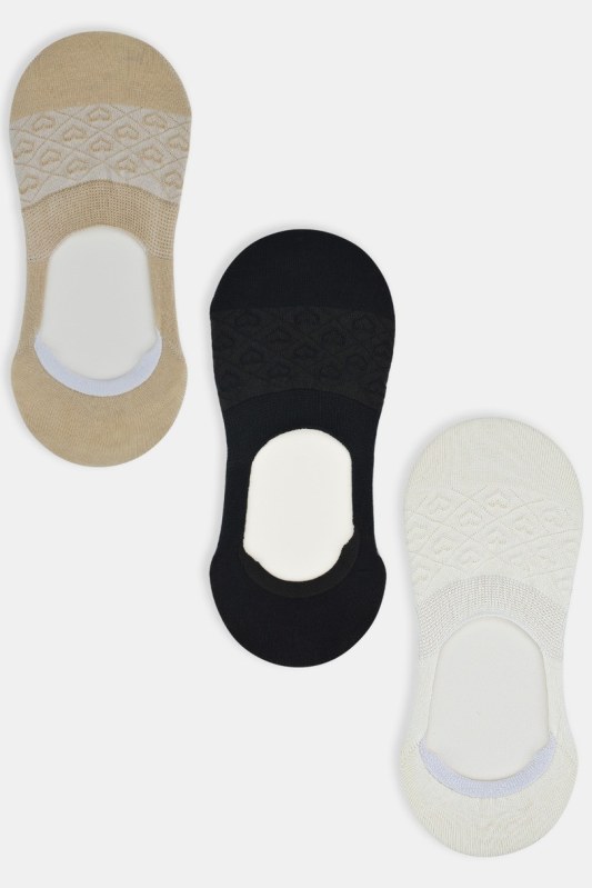Nízké ponožky baleríny se srdíčky SN016 - ponožky