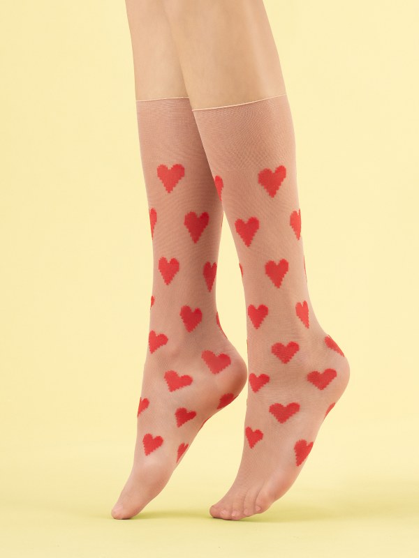 Dámské podkolenky Fiore G1105 Love Me 8 den - Dámské oblečení doplňky ponožky