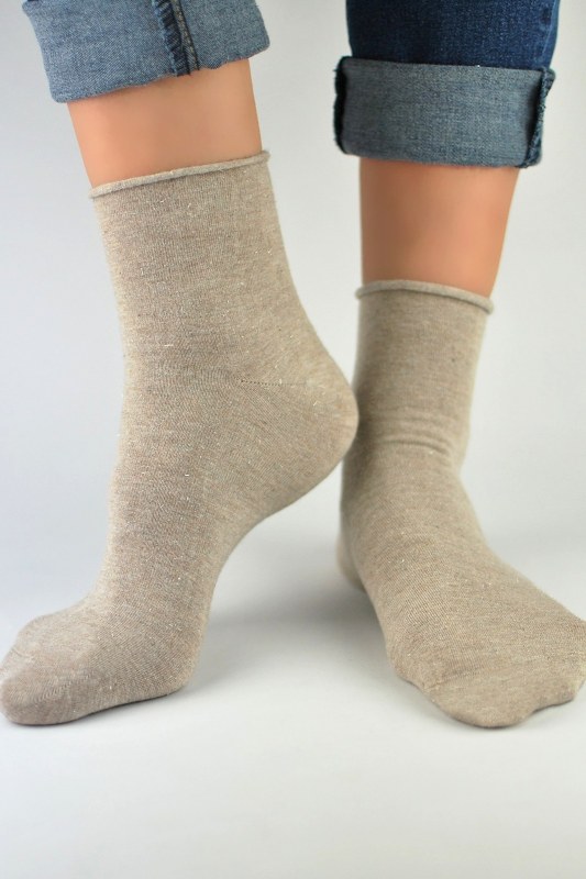 Dámské netlačící ponožky Noviti SB022 Lurex 35-42 - ponožky
