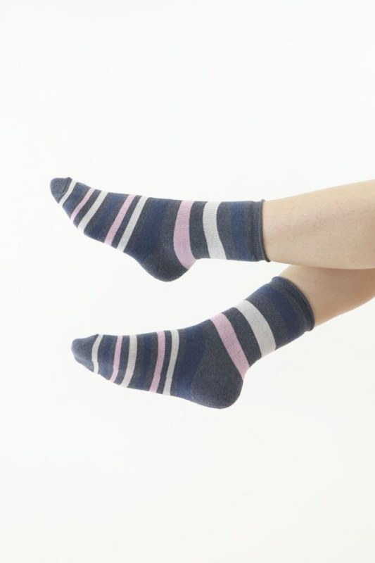 Thermo ponožky Stripe šedé s pruhy - ponožky
