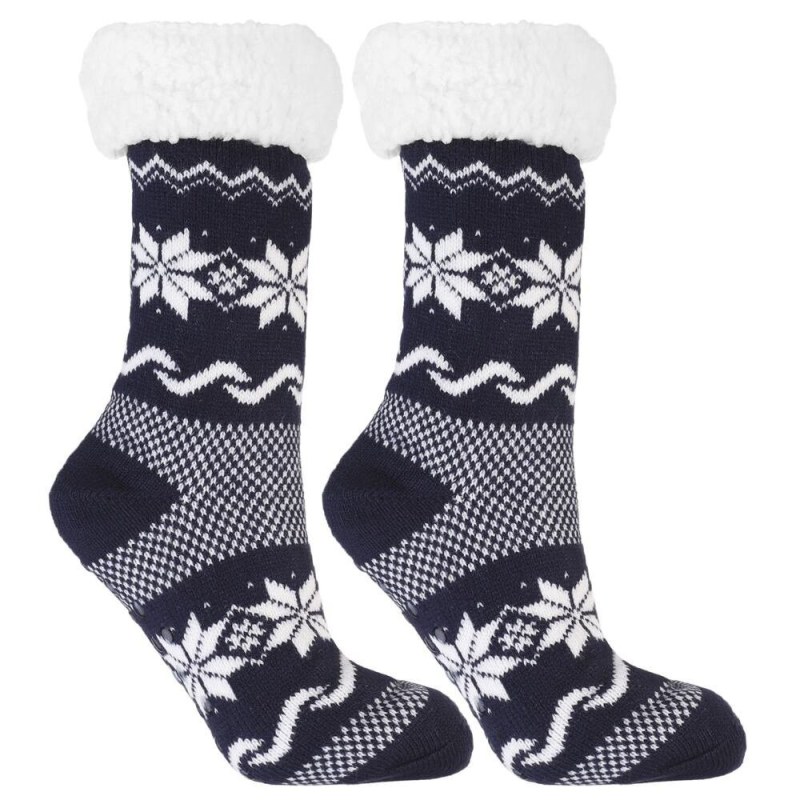 Hřejivé ponožky Nordic winter II tmavě modré - Dámské oblečení doplňky ponožky