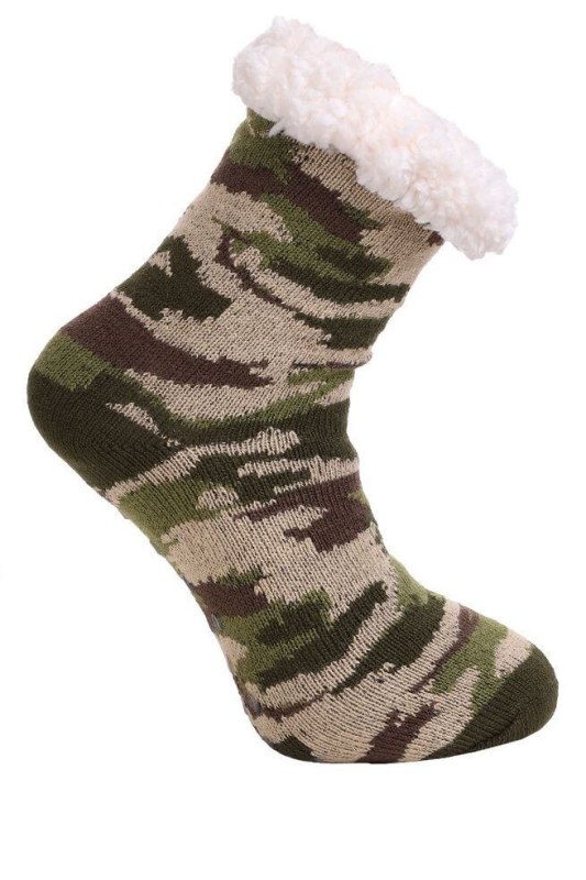 Protiskluzové ponožky Masker winter zelené - Dámské oblečení doplňky ponožky