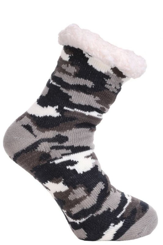 Protiskluzové ponožky Masker winter šedé - Dámské oblečení doplňky ponožky