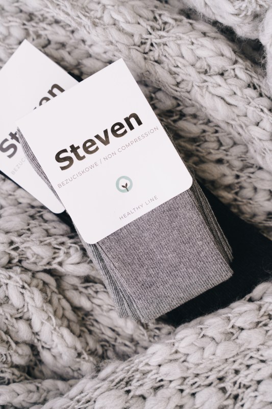 Ponožky 018-34 Melange Grey - Steven - Dámské oblečení doplňky ponožky