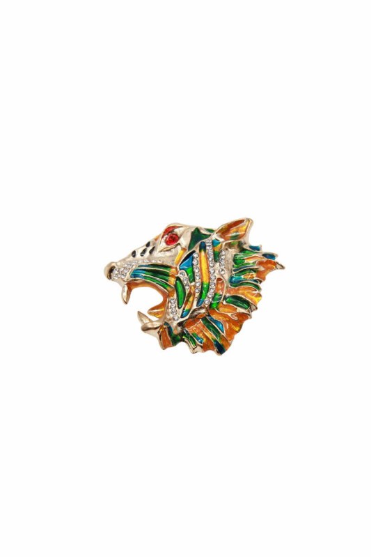 Tygří brož BZ-7 vícebarevná - Dámské oblečení doplňky šperky
