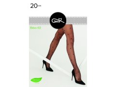Dámské vzorované punčochové kalhoty EKKO-02 20 DEN