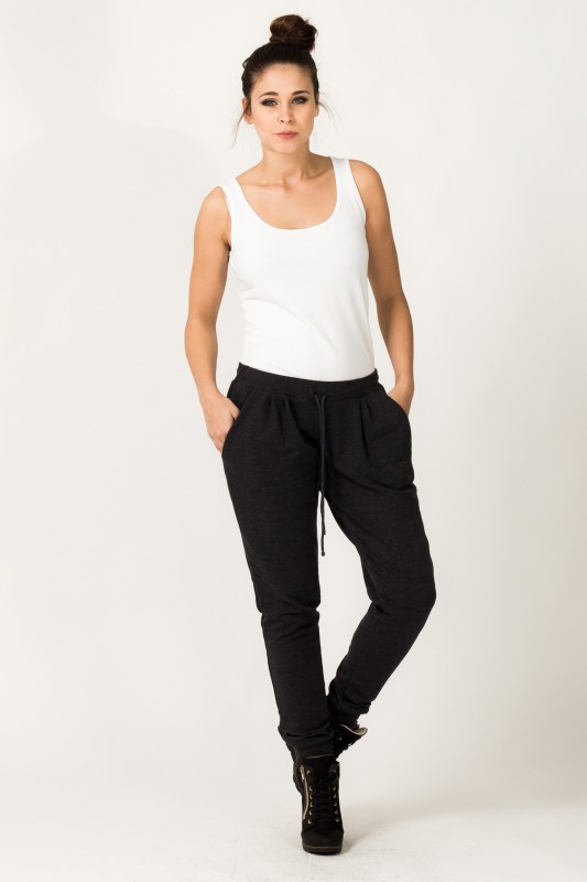 Teplákové kalhoty Alina 1 tmavě šedé - Tessita - Dámské oblečení kalhoty