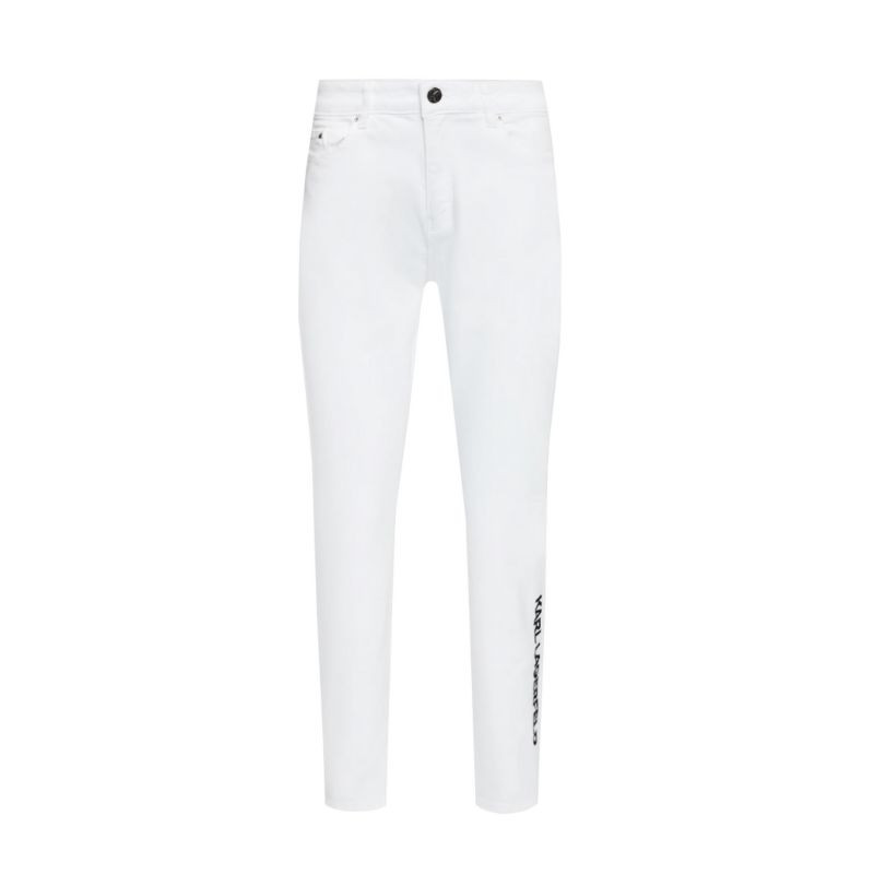 Karl Lagerfeld White Gf Denim Pants W 221W1101 Jeans - kalhoty