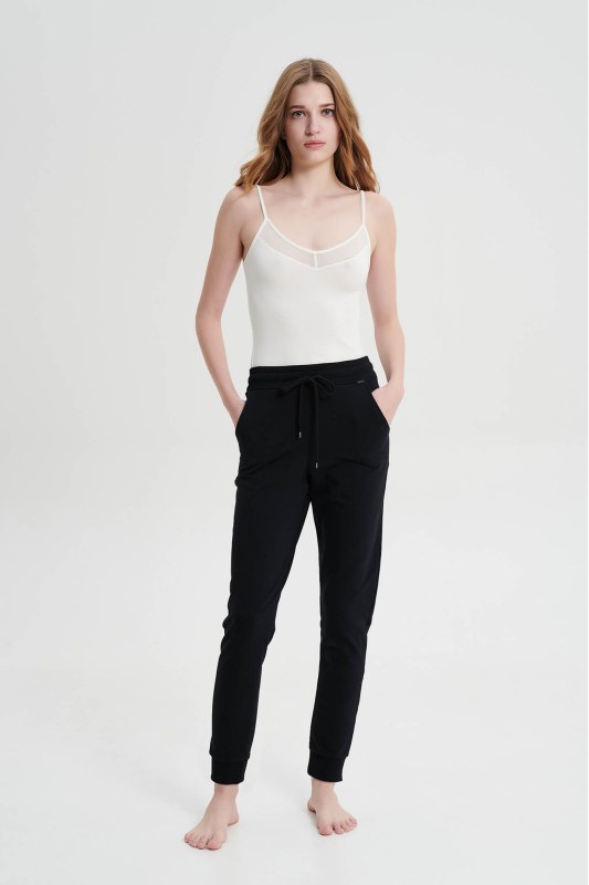 Vamp - Kalhoty s vysokým pasem 19305 - Vamp - Dámské oblečení kalhoty