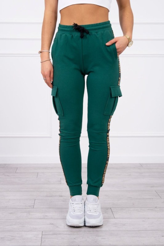 Zelené nákladní kalhoty - Dámské oblečení kalhoty