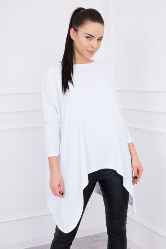 Oversize halenka bílá - Dámské oblečení košile a halenky