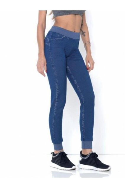 Dámské sportovní kalhotové legíny Jeansy Modellante 610346 Modrá jeans - Intimidea - Dámské oblečení legíny