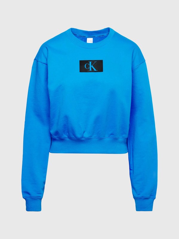Dámský top QS6942E CC4 modrý - Calvin Klein - Dámské oblečení mikiny