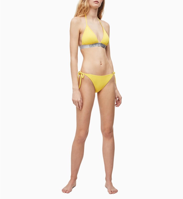 Spodní díl plavek KW0KW00818-ZP0 žlutá - Calvin Klein - Dámské oblečení plavky