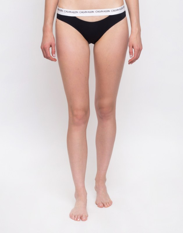 Spodní díl plavek KW0KW00658-BEH černobílá - Calvin Klein - Dámské oblečení plavky