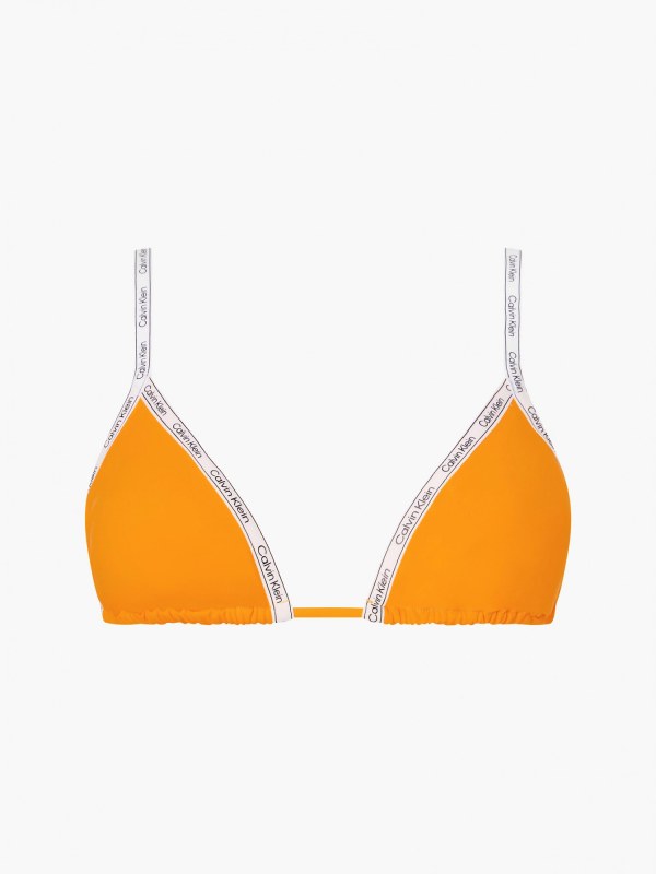 Vrchní díl plavek KW01604 ZEG oranžové - Calvin Klein - plavky