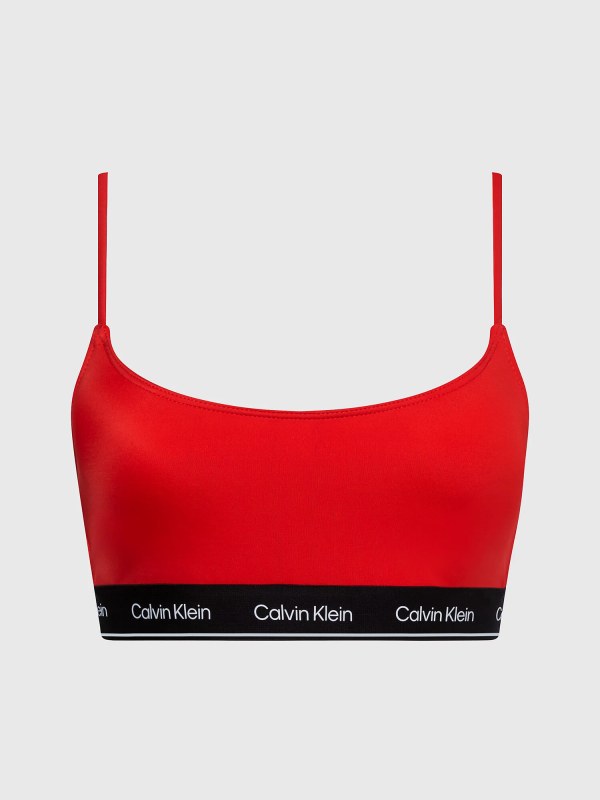 Dámská plavková podprsenka KW0KW02425 XNE červená - Calvin Klein - Dámské oblečení plavky