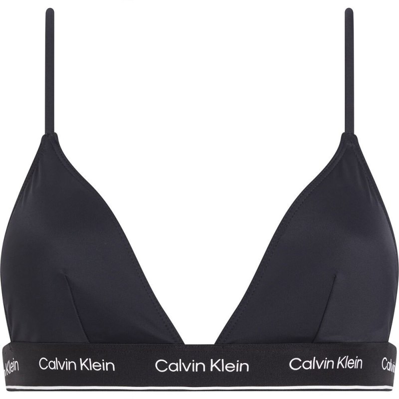 Dámská plavková podprsenka KW0KW02424 BEH černá - Calvin Klein - Dámské oblečení plavky
