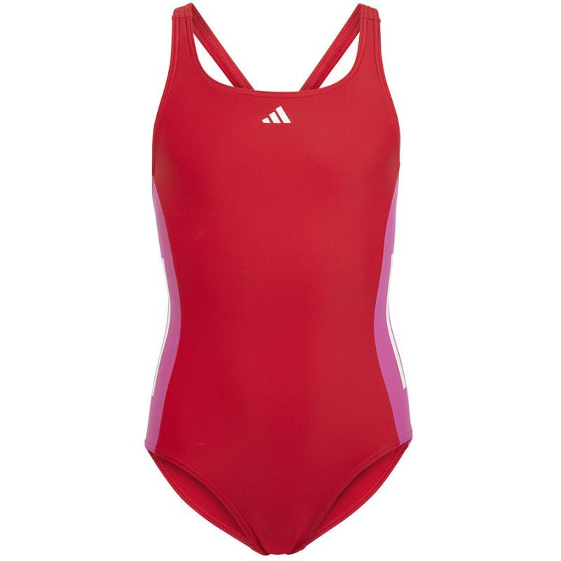 Dívčí jednodílné plavky 3 Stripes Jr IC4727 - Adidas - Dámské oblečení plavky