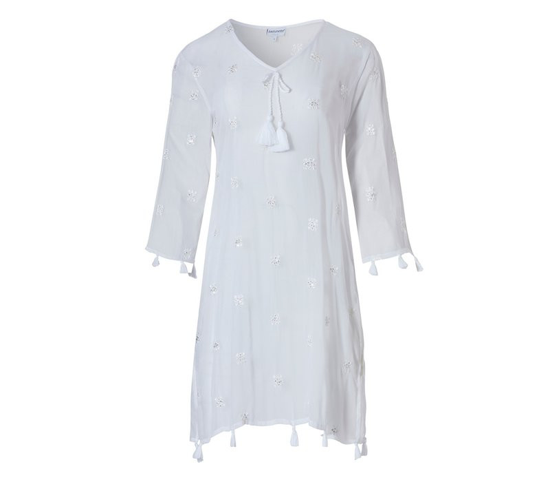 Plážové šaty 16231-248-2 bílé - Pastunette - Dámské oblečení plavky plážové oblečení a doplňky