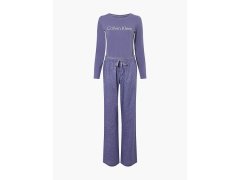 Dámské pyžamo set 000QS6350E - W6L - Borůvkové - Calvin Klein 5884237