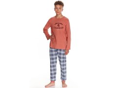 Chlapecké pyžamo Enzo cihlové s potiskem