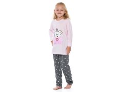 Dívčí pyžamo Winter růžové s medvídkem