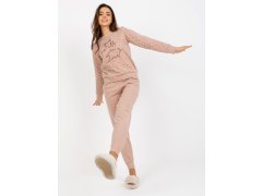 Béžové teplé pyžamo s kalhotami a mikinou 6585938