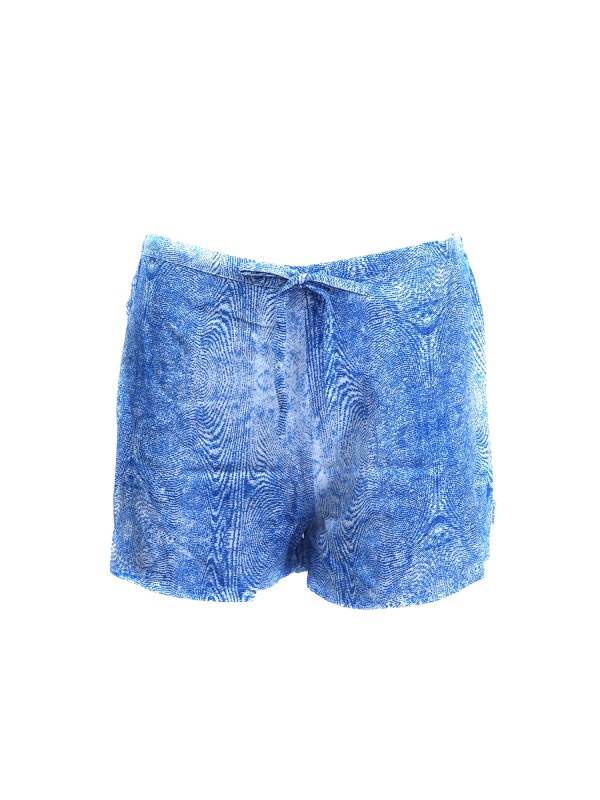 Dámské pyžamové kraťasy QS6029-CMW modrá - Calvin Klein - Dámské oblečení pyžama