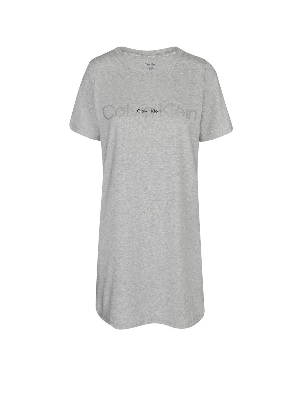 Dámská noční košile QS6896E P7A šedá - Calvin Klein - Dámské oblečení pyžama