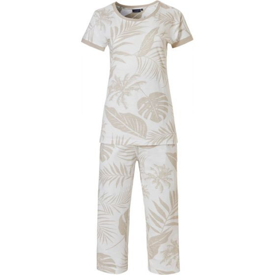 Dámské pyžamo 20231-140-2 béžová-listy - Pastunette - Dámské oblečení pyžama