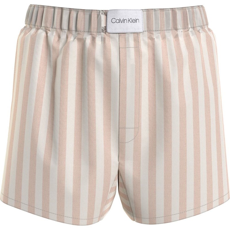 Dámské pyžamové šortky QS6892E FRN proužky - Calvin Klein - pyžama