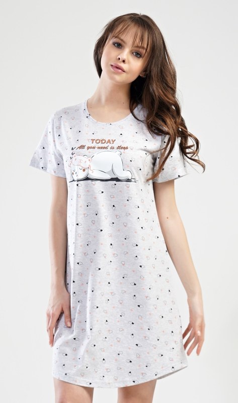 Dámská noční košile s krátkým rukávem Kristýna - Dámské oblečení pyžama