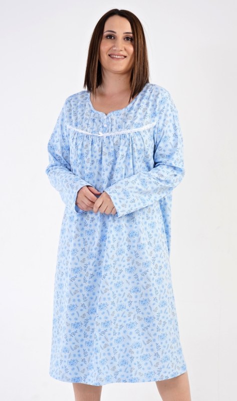 Dámská noční košile s dlouhým rukávem Eliška - Dámské oblečení pyžama