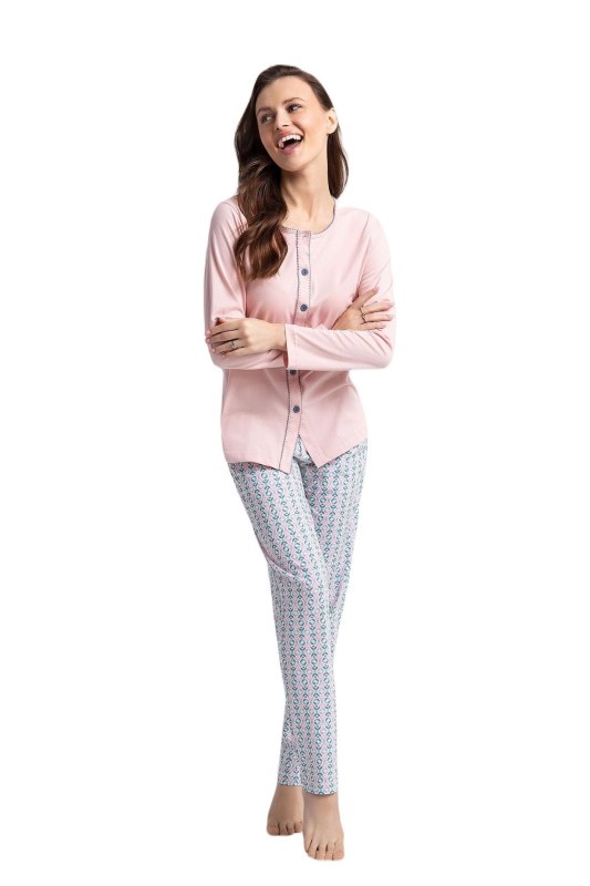 Dámské pyžamo 599 pink - Luna - Dámské oblečení pyžama